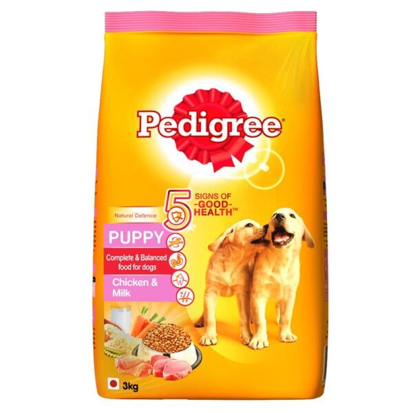 Pedigree Puppy Dry Dog Food, Chicken & Milk, 3Kg Pack