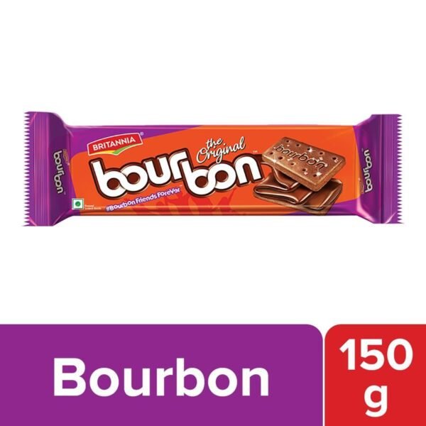 Britannia Bourbon Chocolate Cream Biscuits, 150Gm