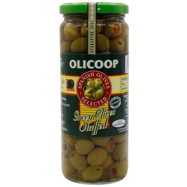 Olicoop Green Stuffed Olives, 450 G