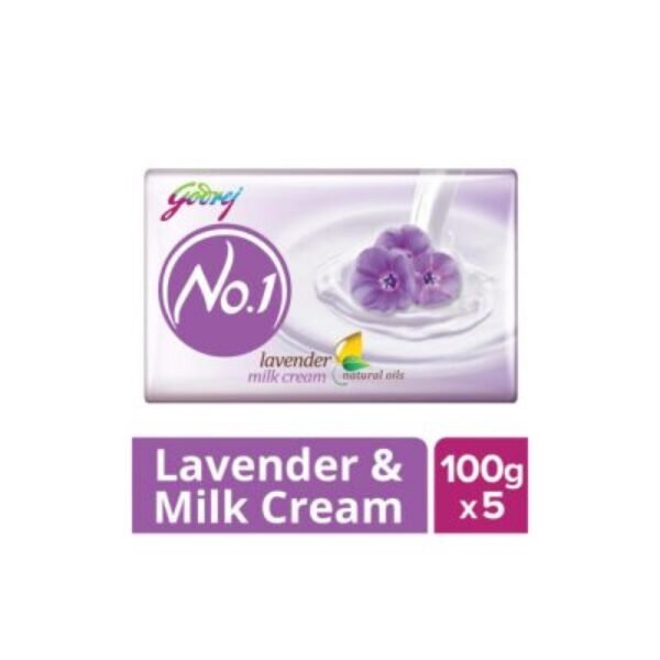 Godrej No-1 Lavender Milk Cream Soap Set 5*100Gm