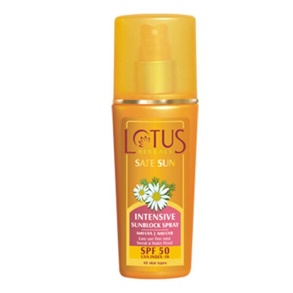 Lotus Herbals Safe Sun Intensive Sunblock Spray Spf-50 Uva