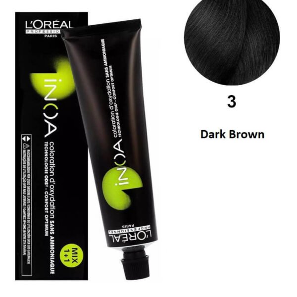LOreal Paris Inoa Colour No 3 (Dark Brown) 60gm