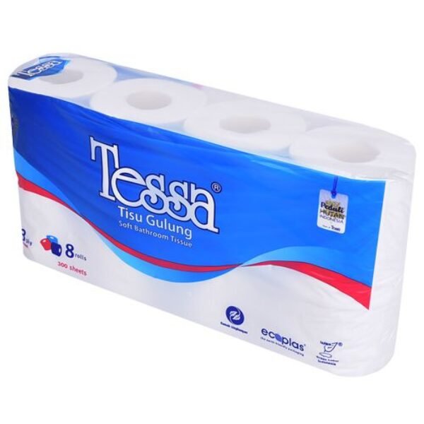 Tessa Toilet Rolls – 8 In 1, 3 Ply, 300 pulls