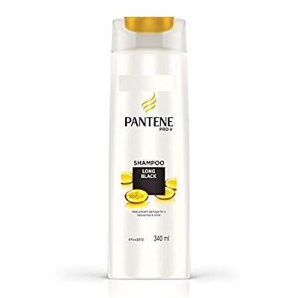 Pantene Long Black Shampoo, 360Ml