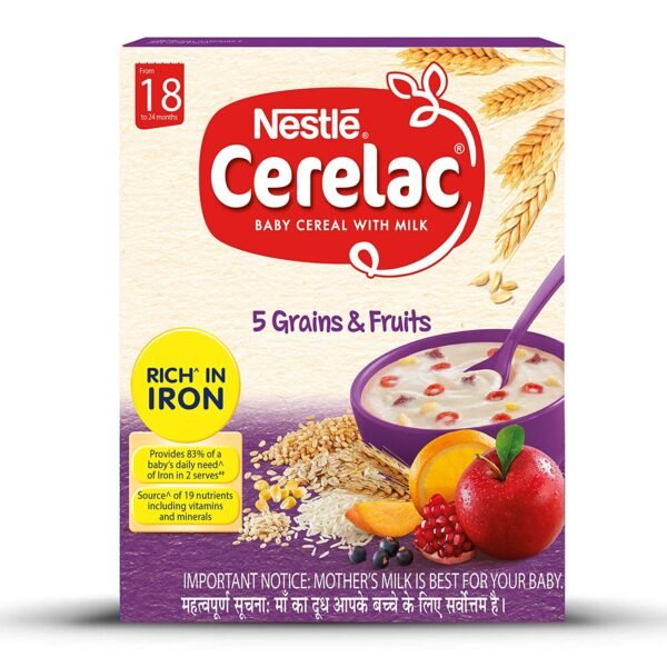 Cerelac Baby Cereal With Milk, 5 Grains & Fruits