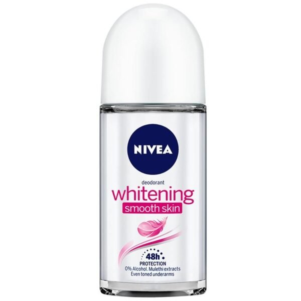 Nivea Whitening Deodorant Roll On For 48h Protection, 50 ml