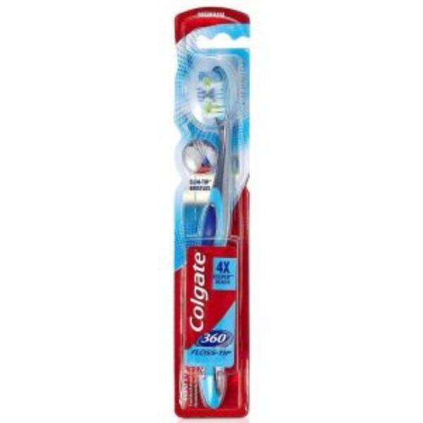 Colgate 360? Floss-Tip Medium Bristle Toothbrush – 1 Pc