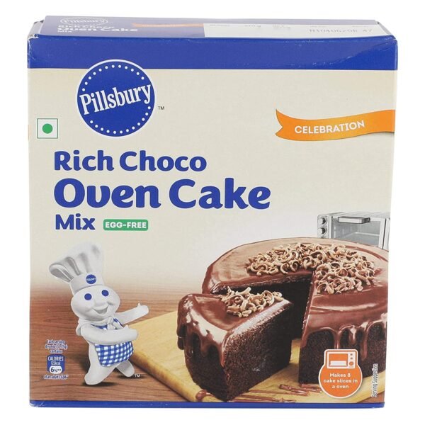 Pillsbury Oven Cake Mix, Rich Choco (Egg Free) Bag, 270 G