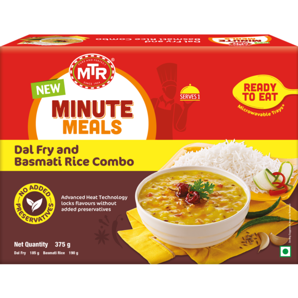 Mtr Minute Meals Dal Fry And Basmati Rice Combo 375 G