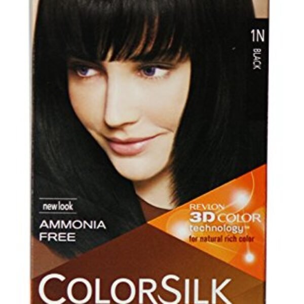 Revlon Colorsilk Hair Color With 3D Color Technology Black 1N, 100G