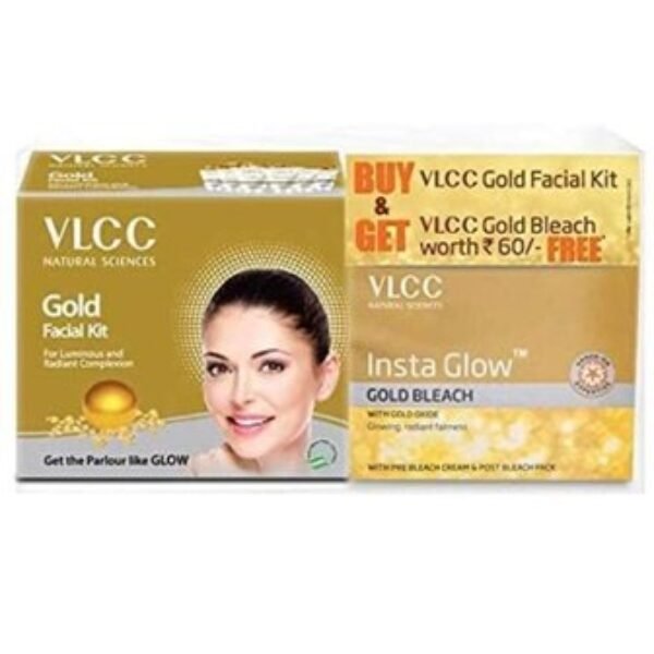 Vlcc Gold Facial Kit 60G & Gold Bleach 30G  (80 G)