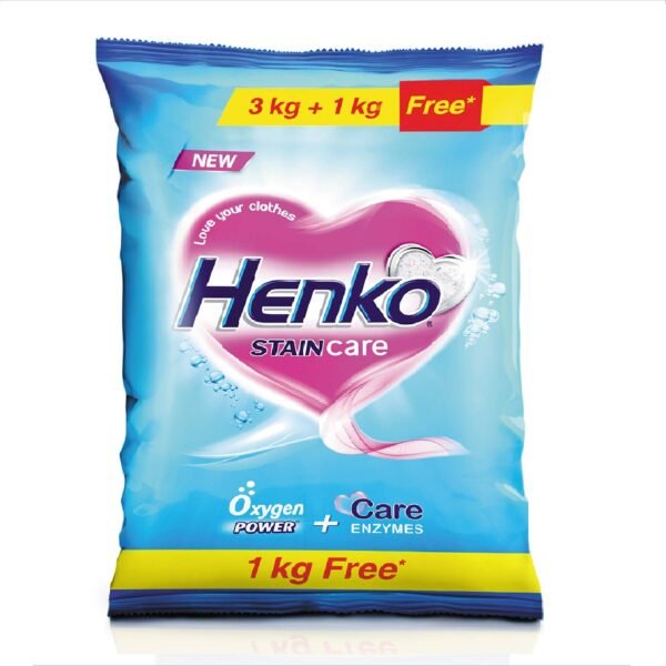 Henko Detergent Powder, 3Kg+1Kg