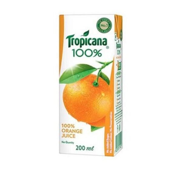 Tropicana 100% Orange Juice, 200 ml