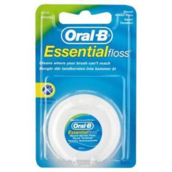 Oral B Essential Waxed Mint Floss, 50 M