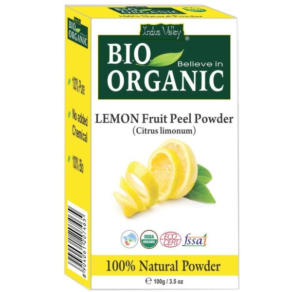 Indus Valley 100% Pure & Organic Lemon Fruit Peel, 100Gm