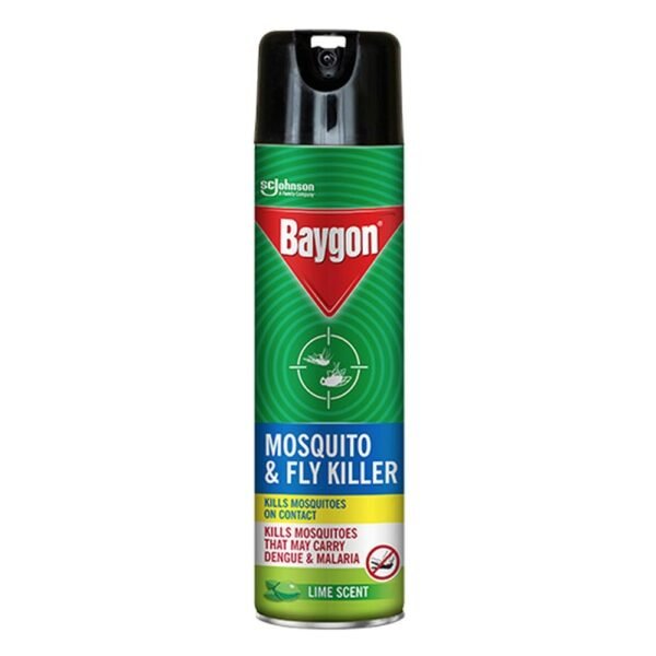 Baygon Mosquito & Fly Killer Spray, Lime Fragrance, 400 Ml