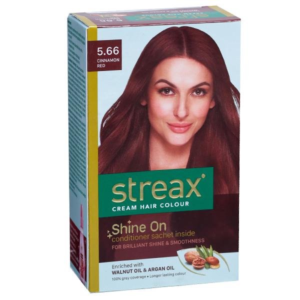 Streax Cream Hair Colour 5.66 Cinnamon Red 50G