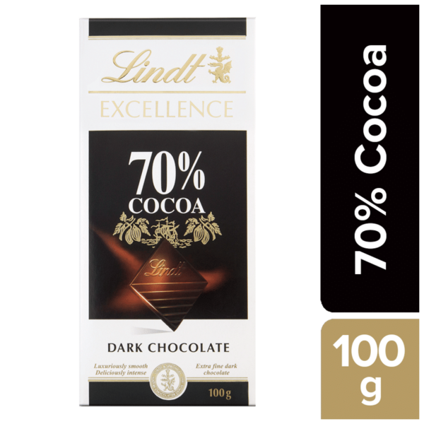 Lindt 70% Cocoa Dark, 100 G