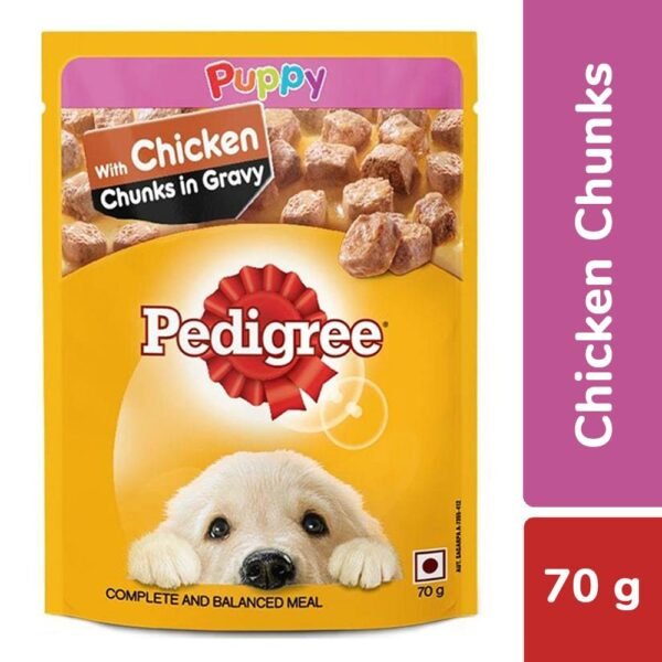 Pedigree Chicken Chunks In Gravy Wet Puppy Food – 70 G