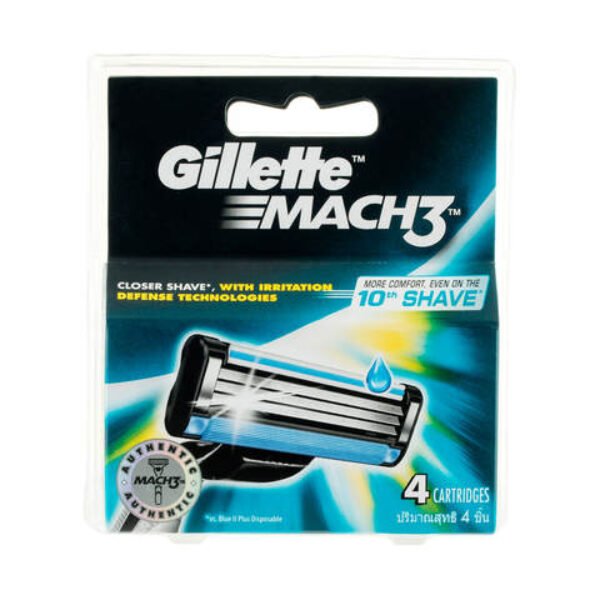 Gillette Mach 3 Razor + 4 Cartridges