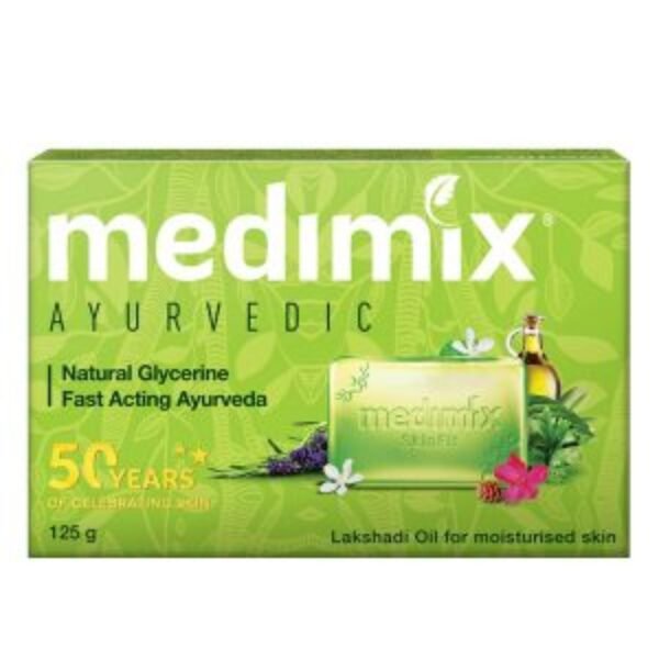 Medimix Ayurvedic Natural Glycerine Bathing Bar, 125 G
