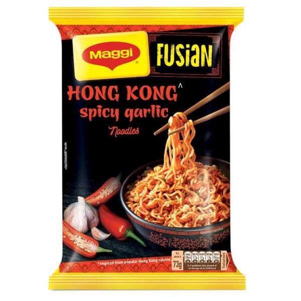 Maggi Fusian Hong Kong Spicy Garlic Noodles,73Gm