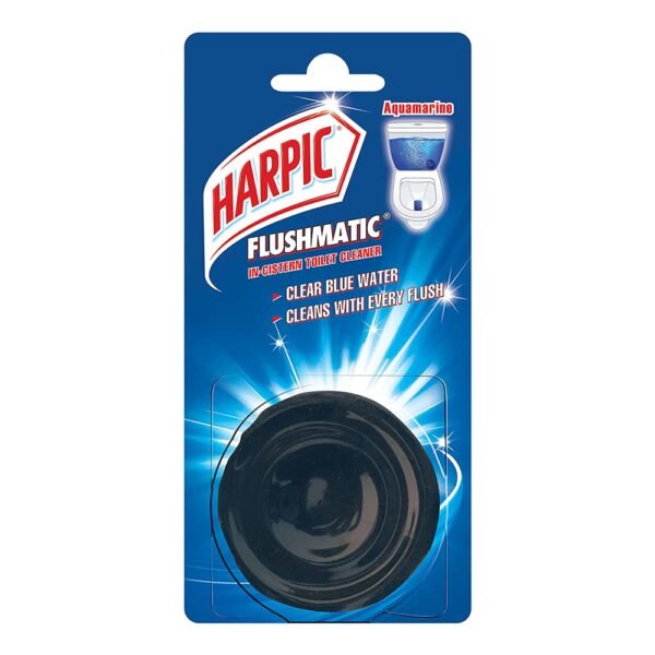 Harpic Flushmatic In-Cistern Toilet Cleaner Block, Aquamarine – 50 G