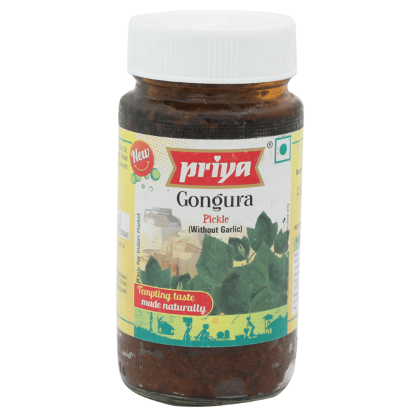 Priya Pickle – Gongura (Without Garlic), 300 G