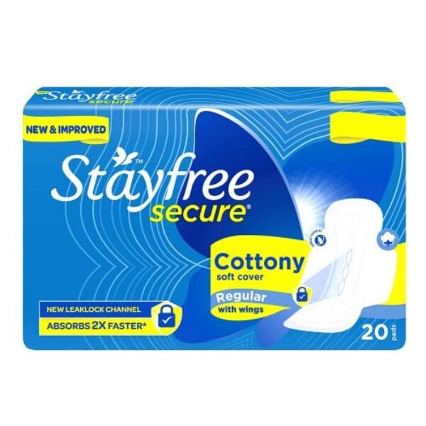 Stayfree Secure Regular Cottony Soft Cover,20Pad