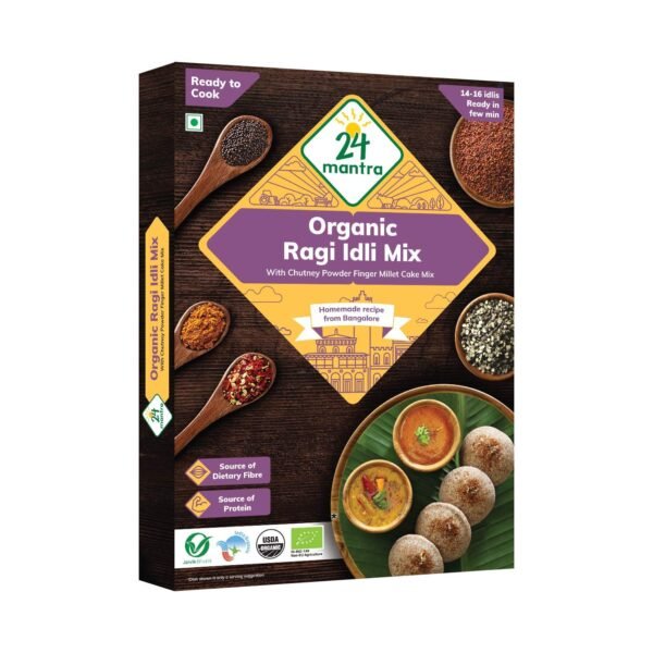 24 Mantra Ready Mix  Ragi Idli, 216 G