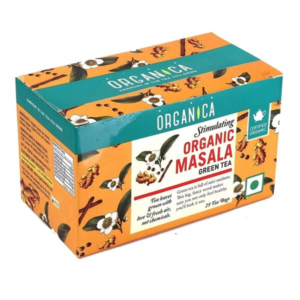 Organica Organic Masala Spice Green Tea Chai 25 Tea Bags