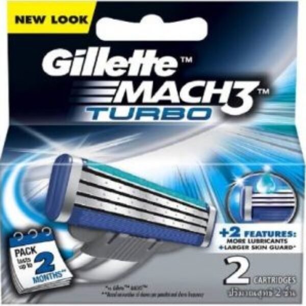 Gillette Mach3 Turbo 2 Cartridge Pack Of 2