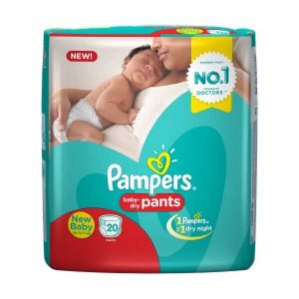Pampers New Born Size Diaper Pants, (20 Count)