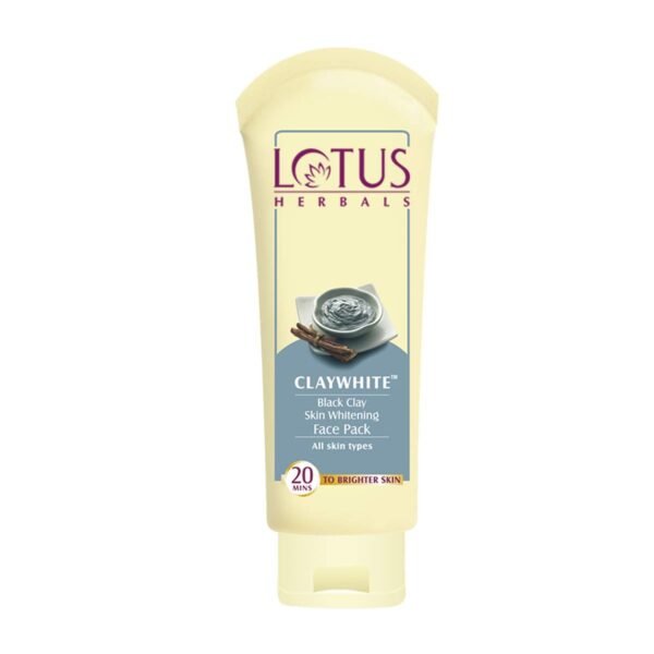 Lotus Herbals Claywhite Black Clay Face Pack, 120G