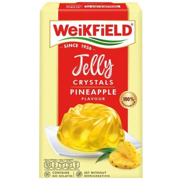 Weikfield Jelly Crystals Pineapple, 90Gm