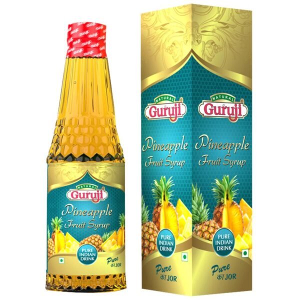 Jai Guruji Pineapple Fruit Syrup, 750 ml
