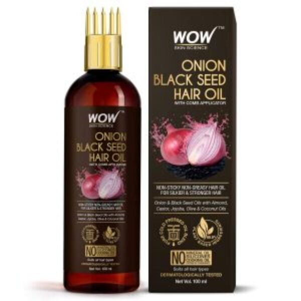 Wow Skin Onion Black Seed Hair Oil, 100 Ml