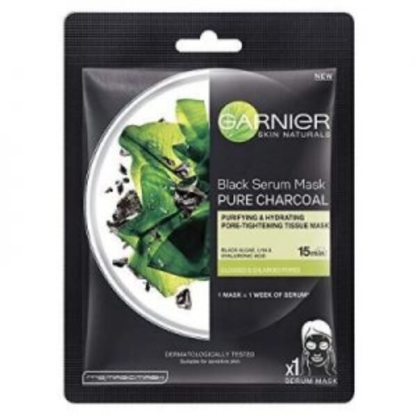 Garnier Skin Naturals Black Serum Mask Pure Charcoal,28Gm