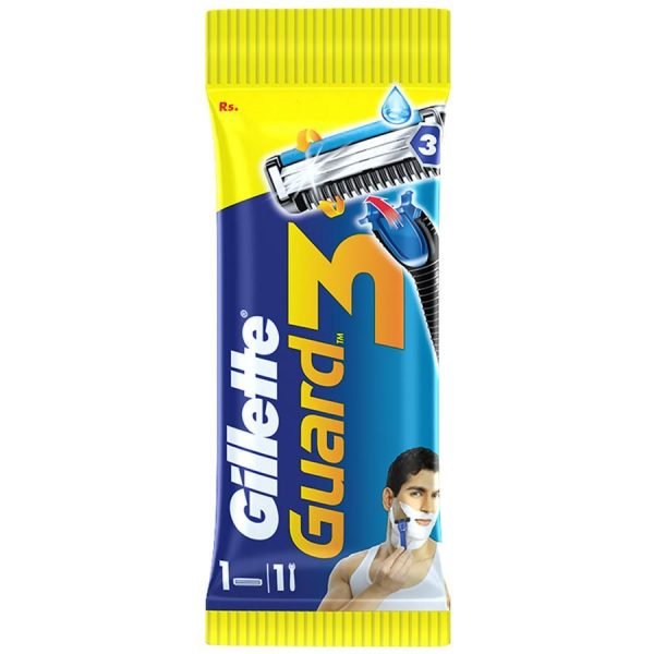 Gillette Guard 3 Shaving Razor – Handle + Cartridge, 1 Pc