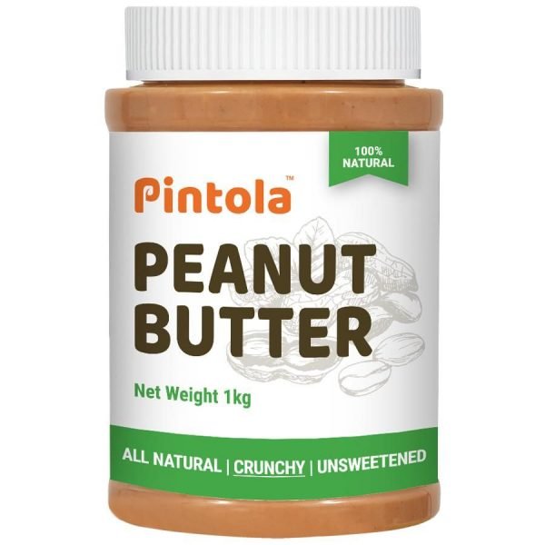 Pintola All Natural Peanut Butter – Unsweetened, Crunchy  1 Kg