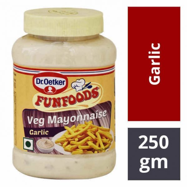 Dr. Oetker Funfoods Veg Mayonn Aise Garlic 250G