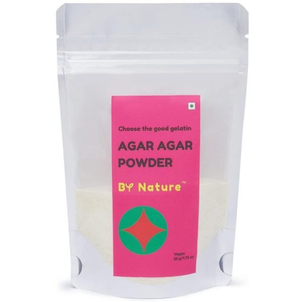 By Nature Agar Agar – Vegetarian Gelatin Powder, 50 G