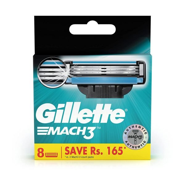 Gillette Mach 3 Manual Shaving Razor Blades – 8S Pack