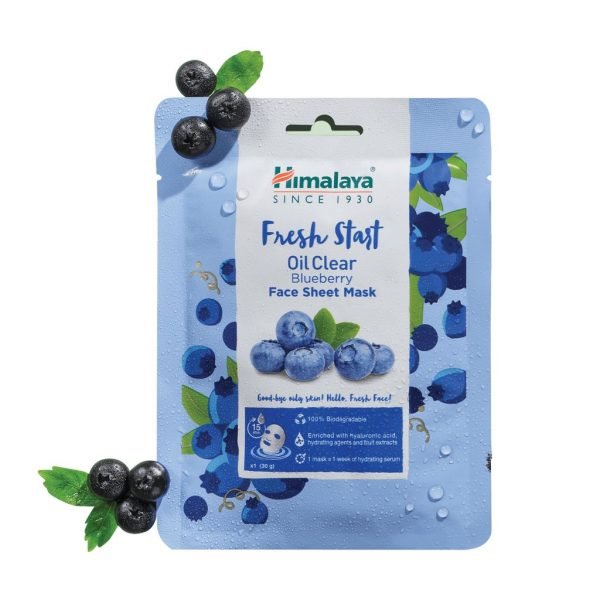 Himalaya Fresh Start Oil Clear Blueberry Face Sheet Mask 30G