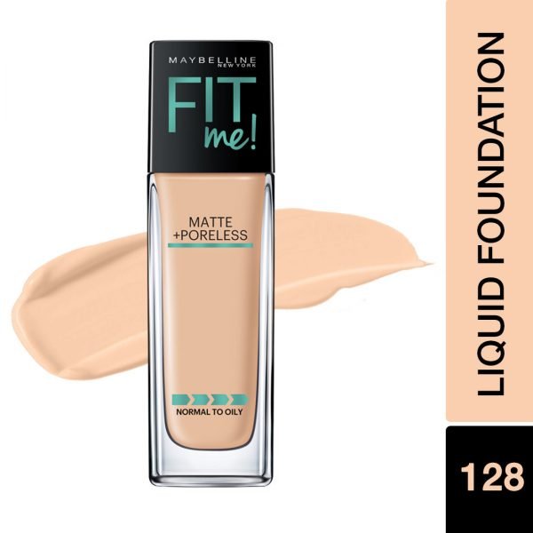 Maybelline New York Fit Me Matte+Poreless Liquid Foundation With Clay – 128 Warm