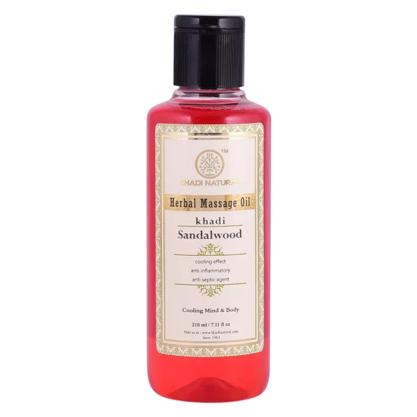 Khadi Natural Sandalwood Massage Oil, 210Ml