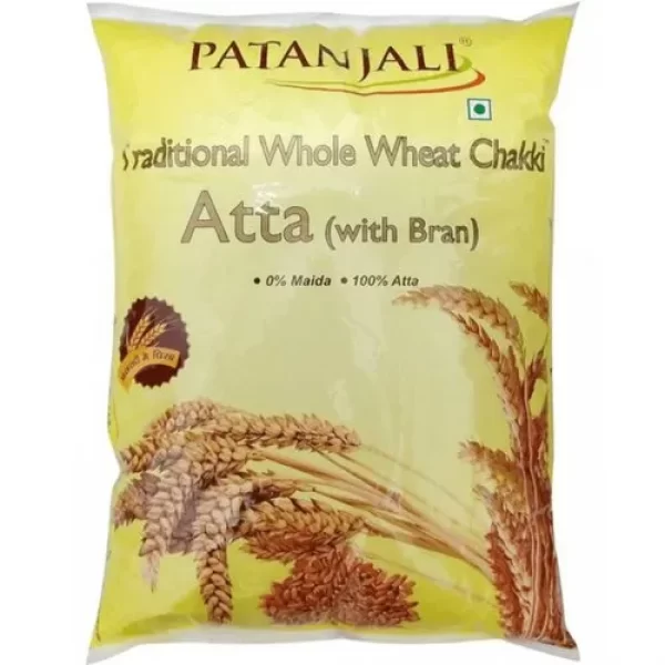 Patanjali Traditional Whole Wheat With Bran Chakki Atta 10Kg