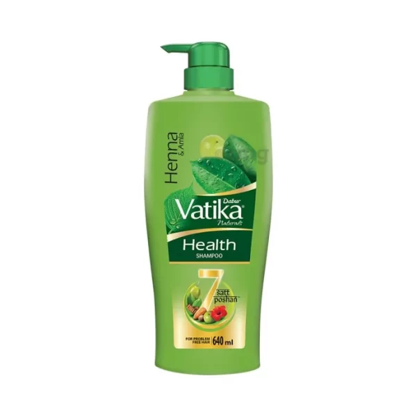 Dabur Vatika Health Shampoo, With Henna & Amla For Problem Free Hair – 640Ml
