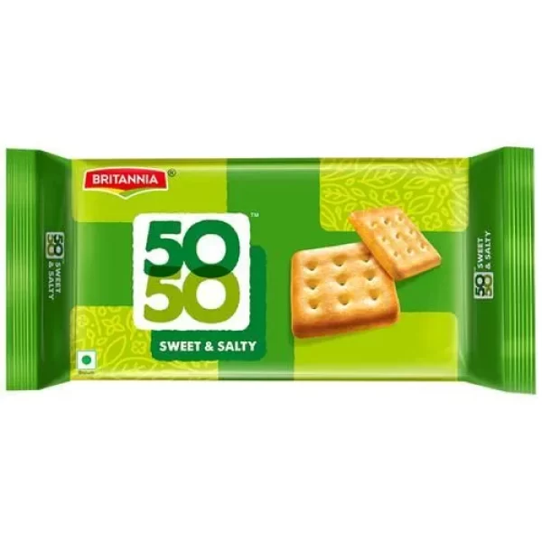 Britannia 50-50 Sweet & Salty Biscuits, 200 G