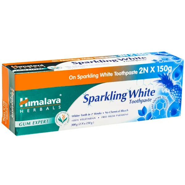 Himalaya Herbals Sparkling White Toothpaste – 150G (Pack Of 2)